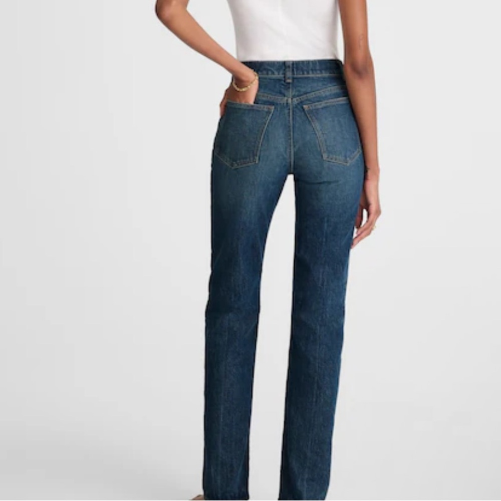 Madewell Dark Blue Straight Leg Jeans